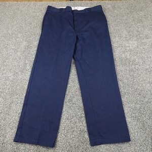 VTG Dickies Pants Mens 44X32 Blue Chino Mechanic Trousers Workwear Skater USA